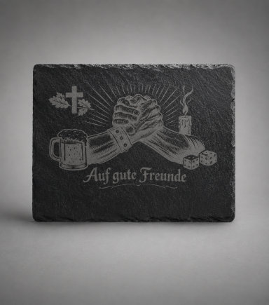 Personalisierte Gedenktafel aus Schiefer Personalisierte Schiefertafel als Gedenktafel mit Foto und Spruch